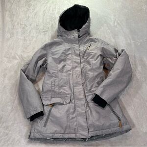 Columbia Carson Pass II Parka Sz M Gray Omni-Heat Winter Coat Hooded Warm